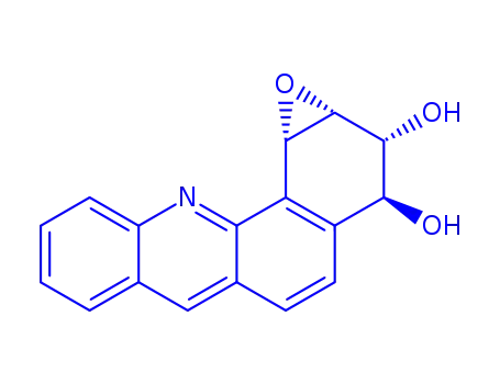 Molecular Structure of 78167-99-4 ((+/-)-3α,4β-Dihydroxy-1α,2α-epoxy-1,2,3,4-tetrahydrobenz<c>acridine)