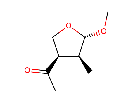 Molecular Structure of 81910-05-6 (Ethanone, 1-(tetrahydro-5-methoxy-4-methyl-3-furanyl)- (9CI))