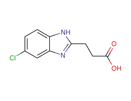 Molecular Structure of 82138-56-5 (3-(6-CHLORO-1H-BENZOIMIDAZOL-2-YL)-PROPIONIC ACID)