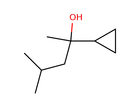 Molecular Structure of 824-17-9 (4-methyl-2-cyclopropyl-pentan-2-ol)