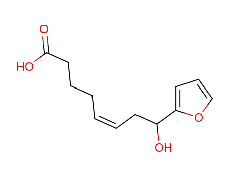 Molecular Structure of 1190883-11-4 ((Z)-8-(furan-2-yl)-8-hydroxy-oct-5-enoic acid)