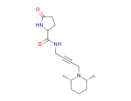 Molecular Structure of 81639-01-2 (N-[4-(2,6-dimethylpiperidin-1-yl)but-2-yn-1-yl]-5-oxoprolinamide)