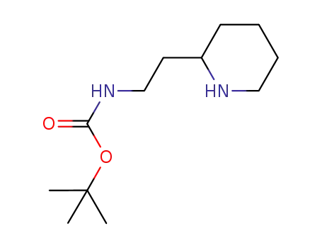 Molecular Structure of 885954-19-8 (2-(Boc-2-aminoethyl)piperidine)