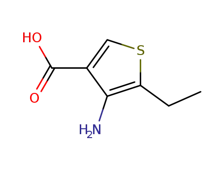 Molecular Structure of 81741-83-5 (4-amino-5-ethylthiophene-3-carboxylic acid)