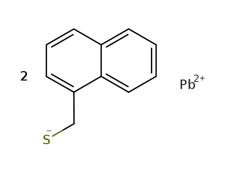 Molecular Structure of 89030-41-1 (1-Naphthalenemethanethiol, lead(2+) salt)