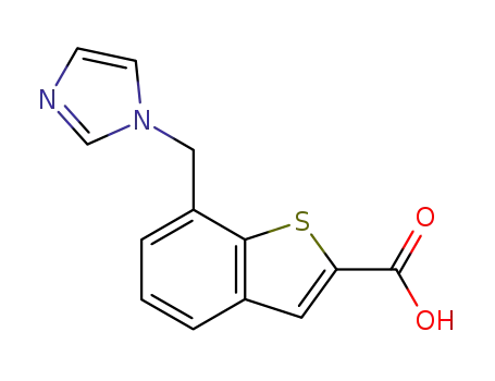 Molecular Structure of 82788-53-2 (7-(imidazol-1-ylmethyl)benzothiophene-2-carboxylic acid)
