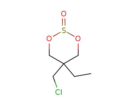 Molecular Structure of 82925-87-9 (1,3,2-Dioxathiane, 5-(chloromethyl)-5-ethyl-, 2-oxide)