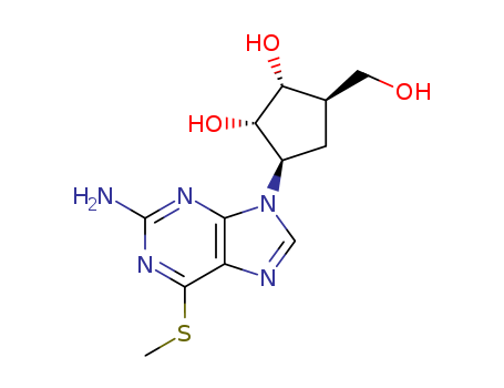 3-(2-amino-6-methylsulfanyl-purin-9-yl)-5-(hydroxymethyl)cyclopentane-1,2-diol cas  88801-89-2