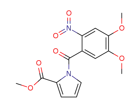 Molecular Structure of 82635-52-7 (methyl 1-(4,5-dimethoxy-2-nitrobenzoyl)-1H-pyrrole-2-carboxylate)