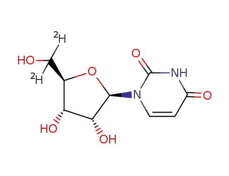 Molecular Structure of 82740-98-5 ([5',5''-2H2]URIDINE)