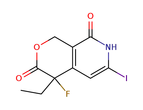 (+/-)-4-ethyl-4-fluoro-6-iodo-1H-pyrano[3,4-c]pyridin-3,8(4H,7H)-dione