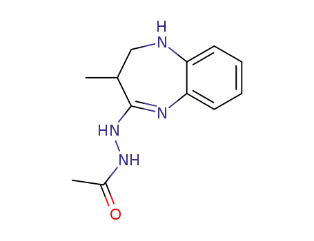 Molecular Structure of 216432-73-4 (Acetic acid,
2-(2,3-dihydro-3-methyl-1H-1,5-benzodiazepin-4-yl)hydrazide)