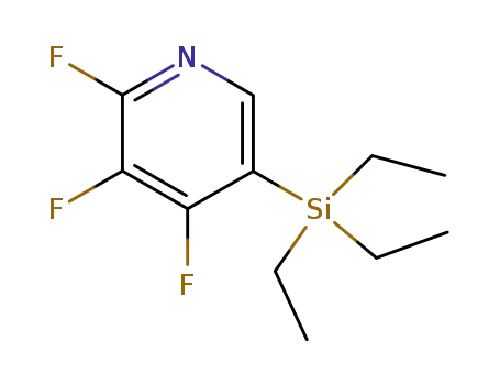 Molecular Structure of 851179-08-3 (Pyridine, 2,3,4-trifluoro-5-(triethylsilyl)-)