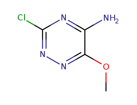 Molecular Structure of 824-57-7 (1,2,4-Triazin-5-amine,  3-chloro-6-methoxy-)