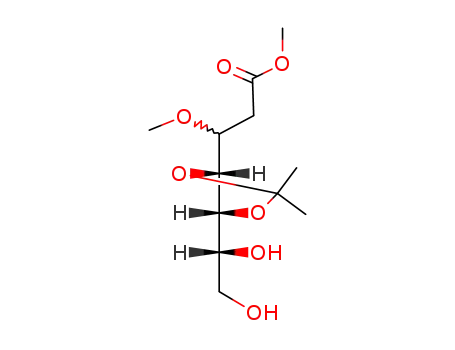 Molecular Structure of 110089-28-6 (methyl 2-deoxy-4,5-O-isopropylidene-3-O-methyl-D-gluco-and-D-manno-heptonate)