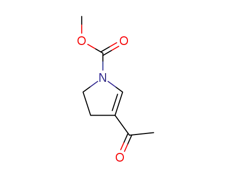 Molecular Structure of 82483-64-5 (1H-Pyrrole-1-carboxylic acid, 4-acetyl-2,3-dihydro-, methyl ester (9CI))