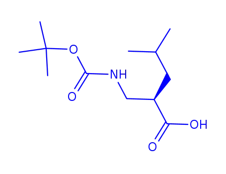 Molecular Structure of 132605-96-0 (Boc-(R)-2-(aMinoMethyl)-4-Methylpentanoic acid)