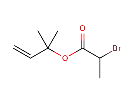 Molecular Structure of 261767-57-1 (2-methylbut-3-en-2-yl 2-bromopropanoate)