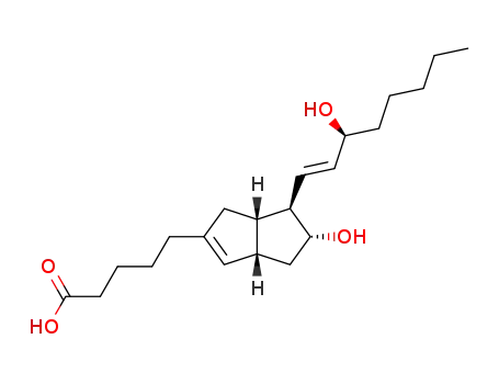 Molecular Structure of 88911-35-7 ([3aS,(+)]-1,3aα,4,5,6,6aα-Hexahydro-5β-hydroxy-6α-[(1E,3S)-3-hydroxy-1-octenyl]pentalene-2-pentanoic acid)