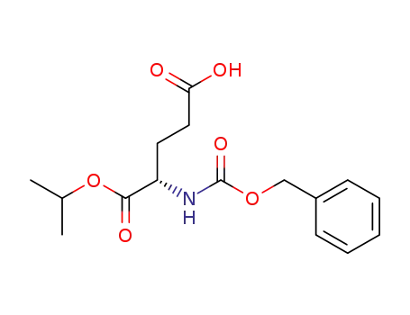 Molecular Structure of 88815-54-7 (L-Glutamic acid, N-[(phenylmethoxy)carbonyl]-, 1-1-methylethyl) ester)