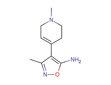 Molecular Structure of 88786-19-0 (3-Methyl-4-(1-methyl-1,2,3,6-tetrahydropyridin-4-yl)isoxazol-5-amine)