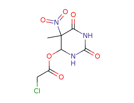 Molecular Structure of 82531-54-2 (4-Chloroacetyloxy-5-nitro-4,5-dihydrothymine)