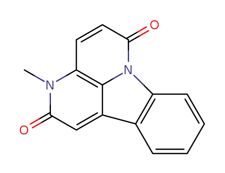 Molecular Structure of 82652-21-9 (2,3-Dihydro-3-methyl-6H-indolo[3,2,1-de][1,5]naphthyridine-2,6-dione)