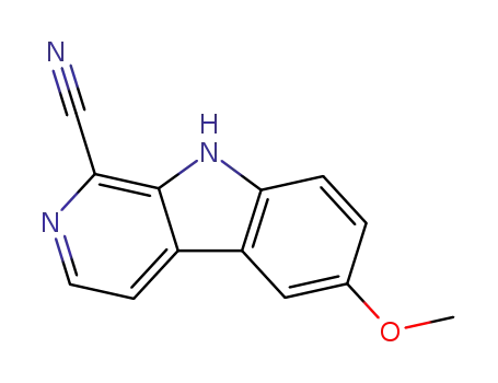 Molecular Structure of 108081-76-1 (1-cyano-6-methoxy-β-carboline)