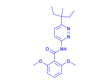 2,6-dimethoxy-N-[6-(3-methylpentan-3-yl)pyridazin-3-yl]benzamide