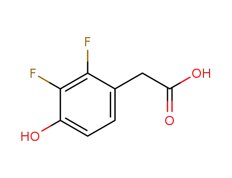Molecular Structure of 887587-75-9 ((2,3-Difluoro-4-hydroxy-phenyl)-acetic acid)