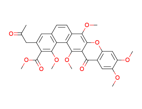 13H-Naphtho[1,2-b]xanthene-2-carboxylic acid, 1,7,10,11,14-pentamethoxy-13-oxo-3-(2-oxopropyl)-, methyl ester