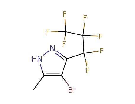 Molecular Structure of 82633-48-5 (4-Bromo-3-(heptafluoropropyl)-5-methyl-1H-pyrazole)