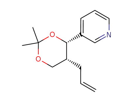 Molecular Structure of 125280-29-7 ((4S,5R)-5-allyl-2,2-dimethyl-4-(3-pyridyl)-1,3-dioxane)