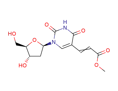 Molecular Structure of 96244-97-2 (5-(2-carbomethoxyvinyl)-2'-deoxyuridine)
