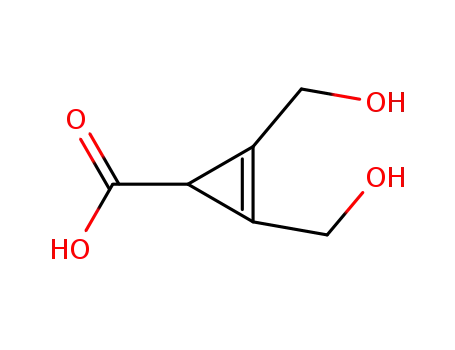 Molecular Structure of 82903-07-9 (2-Cyclopropene-1-carboxylic acid, 2,3-bis(hydroxymethyl)- (9CI))