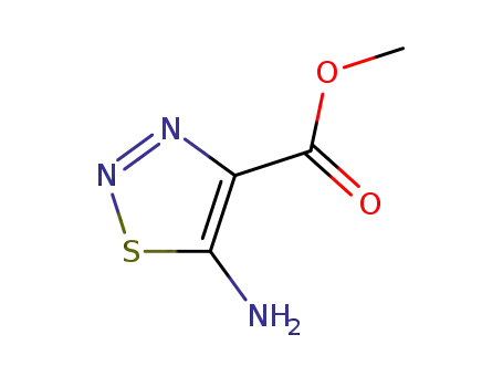 Molecular Structure of 89033-41-0 (1,2,3-Thiadiazole-4-carboxylicacid,5-amino-,methylester(7CI))