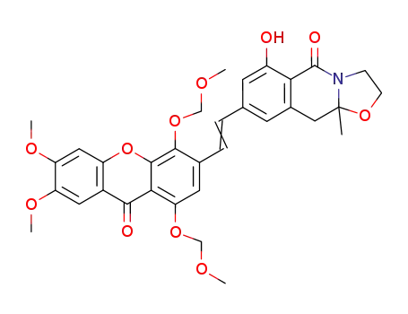 8-[(Z)-2-(6,7-Dimethoxy-1,4-bis-methoxymethoxy-9-oxo-9H-xanthen-3-yl)-vinyl]-6-hydroxy-10a-methyl-2,3,10,10a-tetrahydro-oxazolo[3,2-b]isoquinolin-5-one