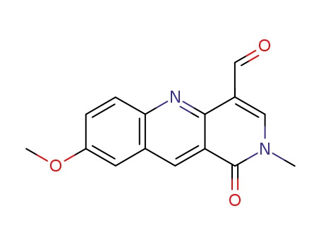 Molecular Structure of 88752-83-4 (8-METHOXY-2-METHYL-1-OXO-1,2-DIHYDROBENZO[B]-1,6-NAPHTHYRIDINE-4-CARBALDEHYDE)