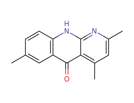 Molecular Structure of 82756-19-2 (2,4,7-TRIMETHYLBENZO[B]-1,8-NAPHTHYRIDIN-5(10H)-ONE)