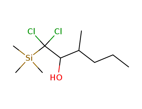 Molecular Structure of 88920-81-4 (1,1-Dichloro-3-methyl-1-trimethylsilyl-2-hexanol)