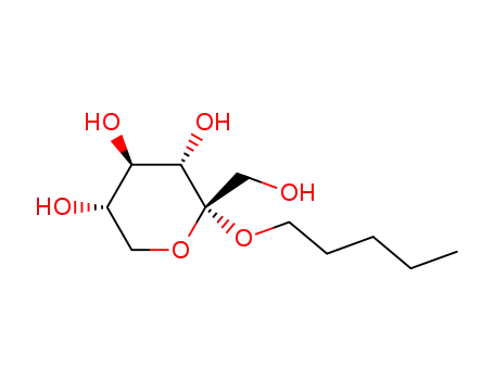 Molecular Structure of 82734-92-7 (alpha-L-Sorbopyranoside, pentyl)