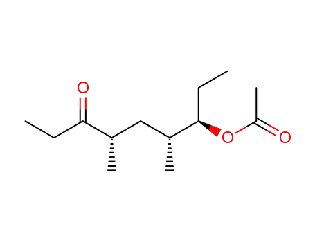 Molecular Structure of 82335-98-6 (4s,6R-Dimethyl-7R-acetoxy-3-nonanone)