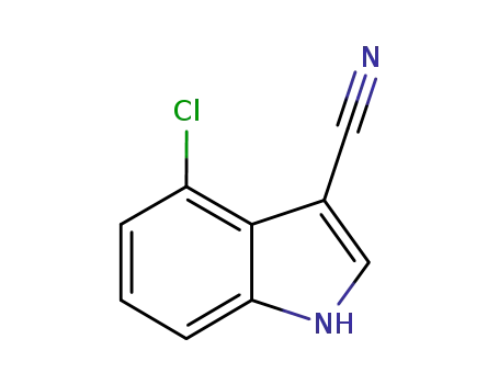 Molecular Structure of 889942-73-8 (4-CHLORO-1H-INDOLE-3-CARBONITRILE)