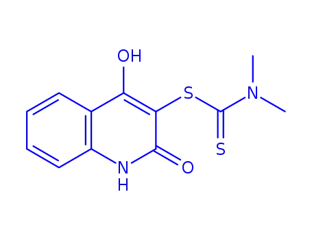 Molecular Structure of 887572-57-8 (4-hydroxy-2-oxo-1,2-dihydroquinolin-3-yl dimethyldithiocarbamate)