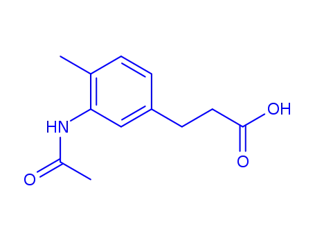 Molecular Structure of 827600-38-4 (Hydrocinnamic acid, 3-acetamido-4-methyl-)