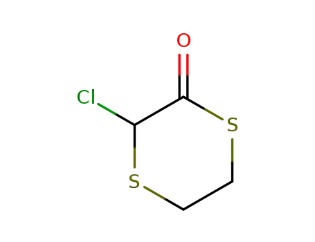 Molecular Structure of 88682-21-7 (1,4-Dithian-2-one, 3-chloro-)
