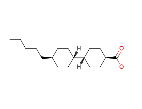 Molecular Structure of 88416-73-3 (trans-4'-pentylbicyclohexyl-trans-4-carboxylic acid methylester)
