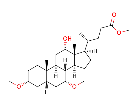 Molecular Structure of 1351984-85-4 (methyl 3α,7α-dimethoxy-12α-hydroxy-5β-cholan-24-oate)