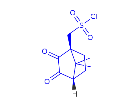 Molecular Structure of 82594-19-2 (camphorquinone-10-sulfonyl chloride)