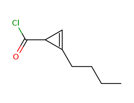 Molecular Structure of 82555-59-7 (2-Cyclopropene-1-carbonyl chloride, 2-butyl- (9CI))